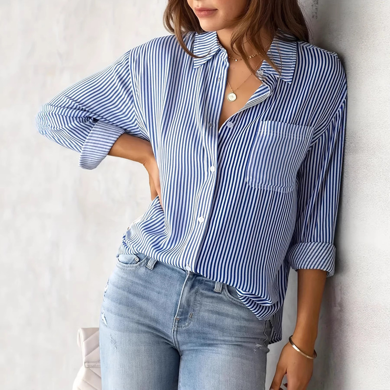 Amazon Foreign Trade European and American Women's Clothing Wish Aliexpress Ebay Tops Loose Casual Long-Sleeved Shirts for Women Amazon Foreign Trade European and American Women's Clothing Wish Aliexpress Ebay Tops Loose Casual Long-Sleeved Shirts for Women