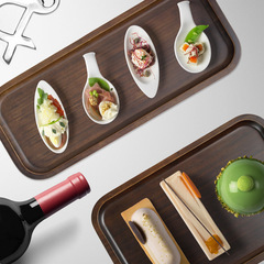is風日式木盤家用茶盤實木復古麵包點心甜品收納創意擺盤料理盤