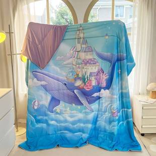 2025 New Large Version Printed Cartoon Cool Silk Summer Quilt Quilt Core