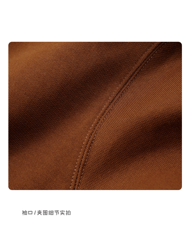 登爵男装2022秋季新款 重磅380克高品纯色全棉卫衣 圆领