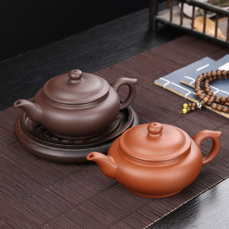 原矿紫砂壶茶壶功夫茶具套装家用泡茶壶紫泥仿古壶logo|ms