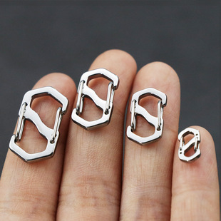 316 Stainless Steel 8-word Quick Hanging Buckle S-shaped Spring Buckle Mini Keychain Necklace Bracelet Length Adjustable Buckle