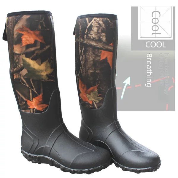 2020 European and American synchronous men's outdoor deep forest boots snow boots fashion water boots rain boots fishing car wash shoes