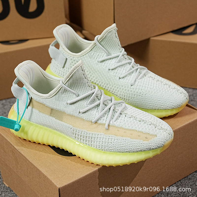 Zapatos de coco Baiyi 350 helado blanco puro blanco blanco pequeña margarita Putian hombres y mujeres zapatos deportivos casuales zapatos para correr