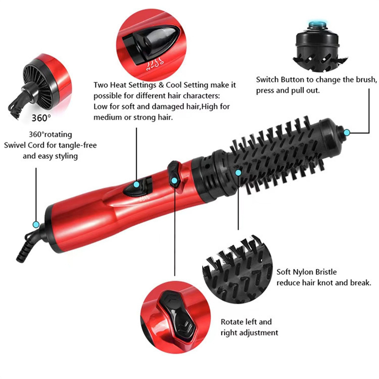 Peine secador de pelo automático transfronterizo para rizar y alisar, peine secador de pelo multifuncional dos en uno, temperatura constante, peine de aire caliente esponjoso y no dañino