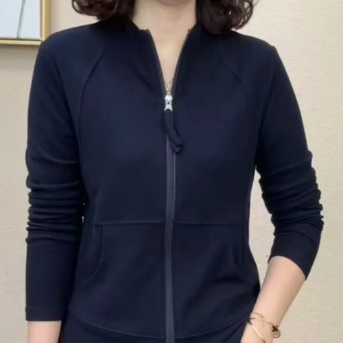 Autumn new style thin zipper style temperament and foreign style fashionable all-matching stand-collar top coat #451502