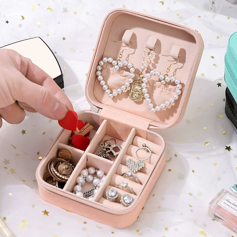 Handheld storage system, storage box, earrings, square sophisticated ring, accessory