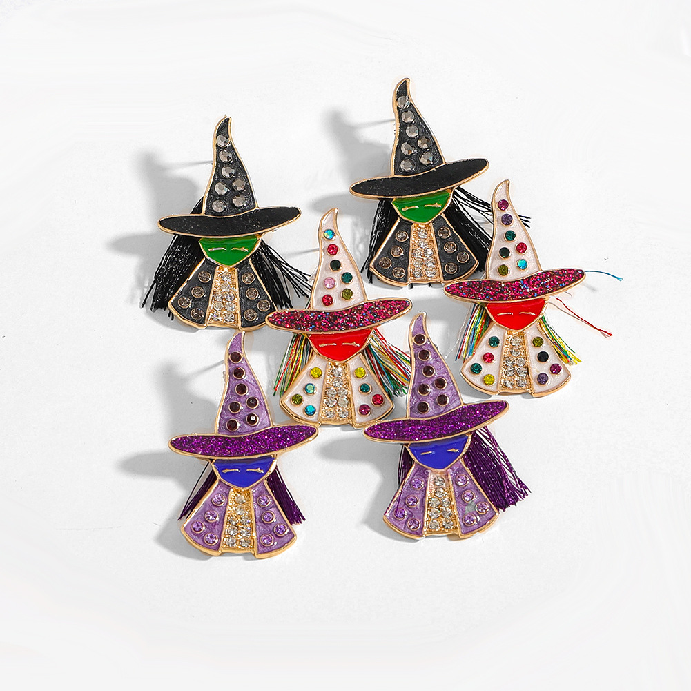 Halloween magician witch earrings wholesale Nihaojewelry