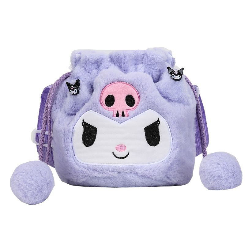 Juguete de dibujos animados Sanrio peluche muñeca bolsa lindo Yugui perro bolso de hombro suave lindo diablo coolomi bolsa de mensajero