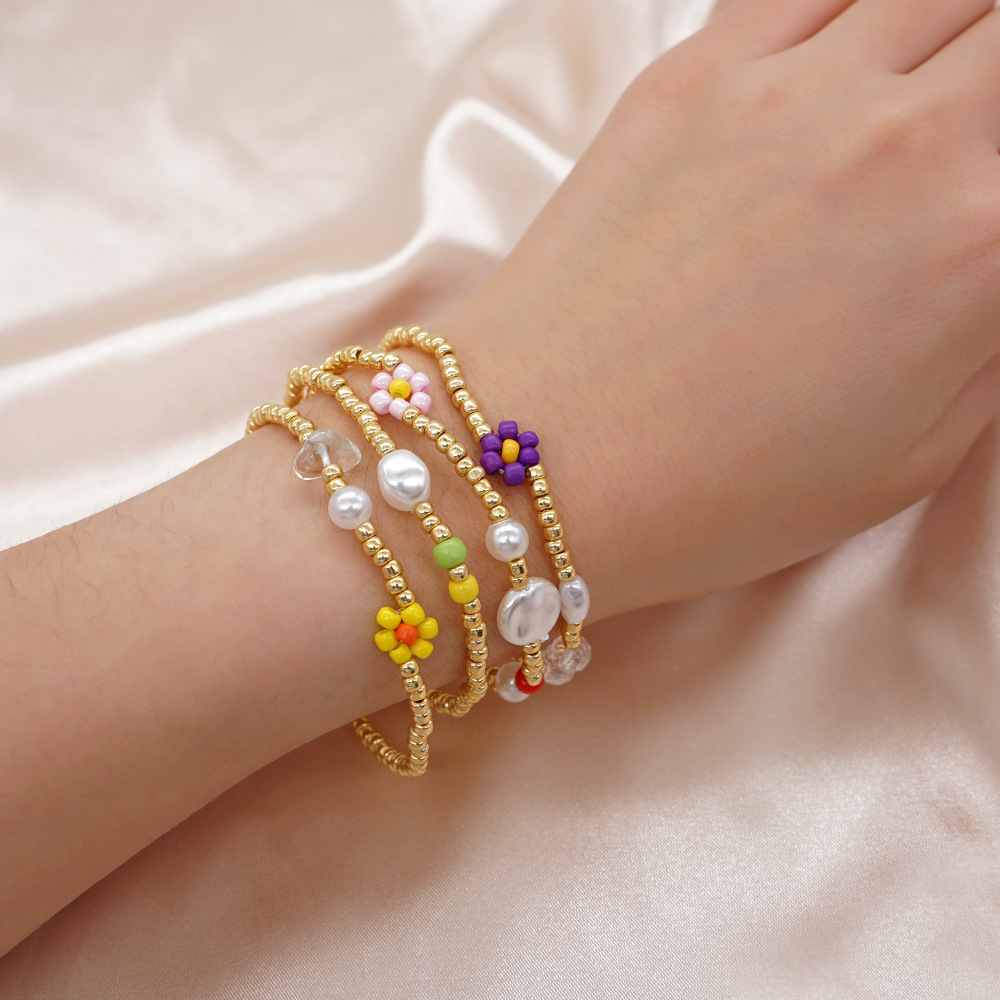Bohemian Flower Beaded Womenu0027S Bracelets 1 Piece