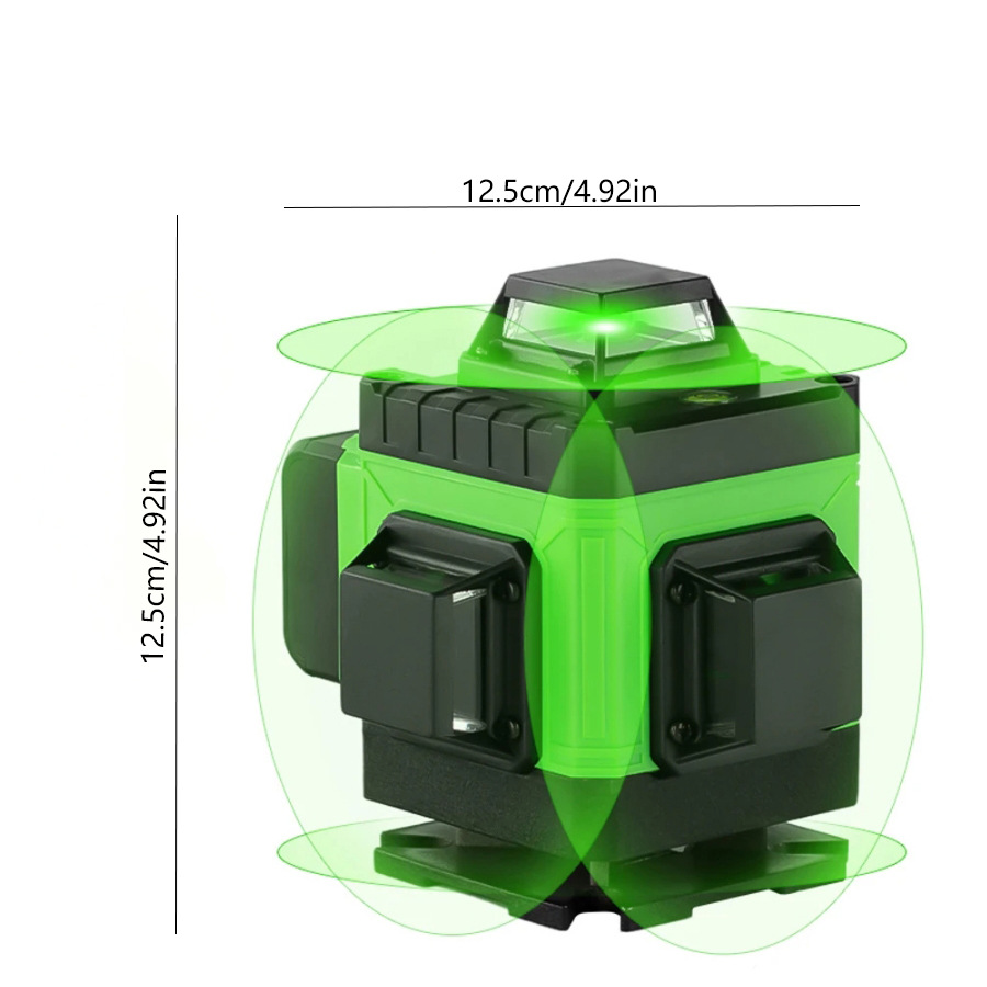 Medidor de nivel láser de luz verde infrarroja nivelación automática 3D12 línea 16 laster al por mayor luz fuerte de alta precisión