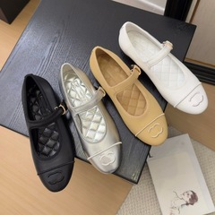 对版25小香风玛丽珍鞋浅口平底单鞋女一字带百搭法式真皮芭蕾舞鞋