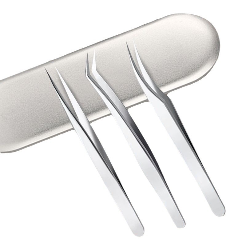 Hermosas herramientas de pinzas para pestañas, ayudas para pestañas postizas, ayudas para pestañas de acero inoxidable, pinzas para plumas doradas, pinzas para delfines, maquillaje