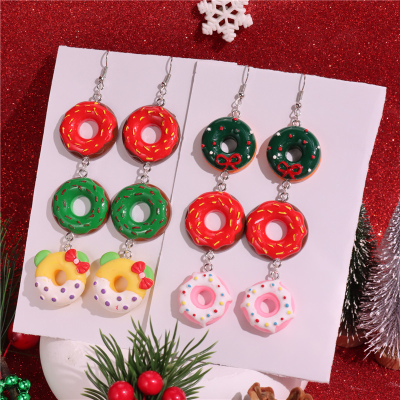 Cartoon creative Christmas fashionable cute earrings