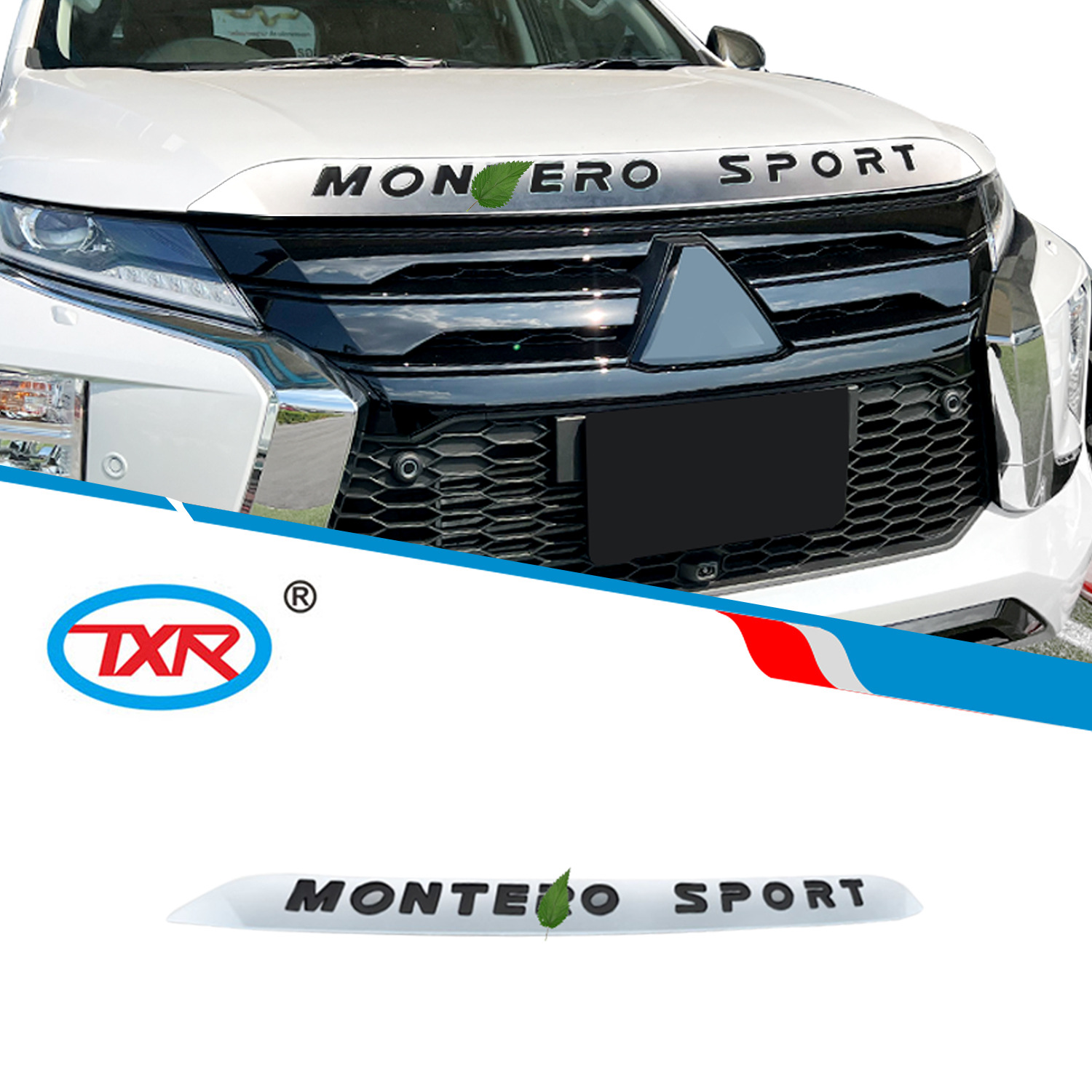 Accesorios de molduras para cubiertas de automóviles Mitsubishi Montero Sport Front Hood Ornament