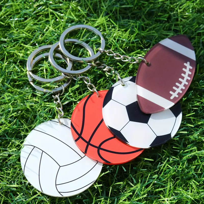 クロスボーダー創意キーチェーンアクリルサッカー野球バスケットボールラグビーキーホルダーバレーボールスポーツプレゼント|undefined