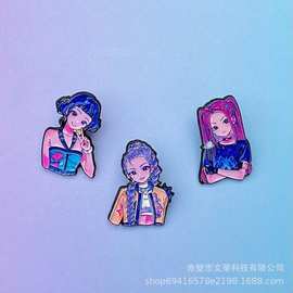 K-POP猎魔女团胸针卡通亚克力创意包包饰品服装胸针个性配饰