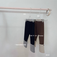 小屁股加绒打底裤2025冬韩系小童女宝宝一体绒保两穿长裤8023