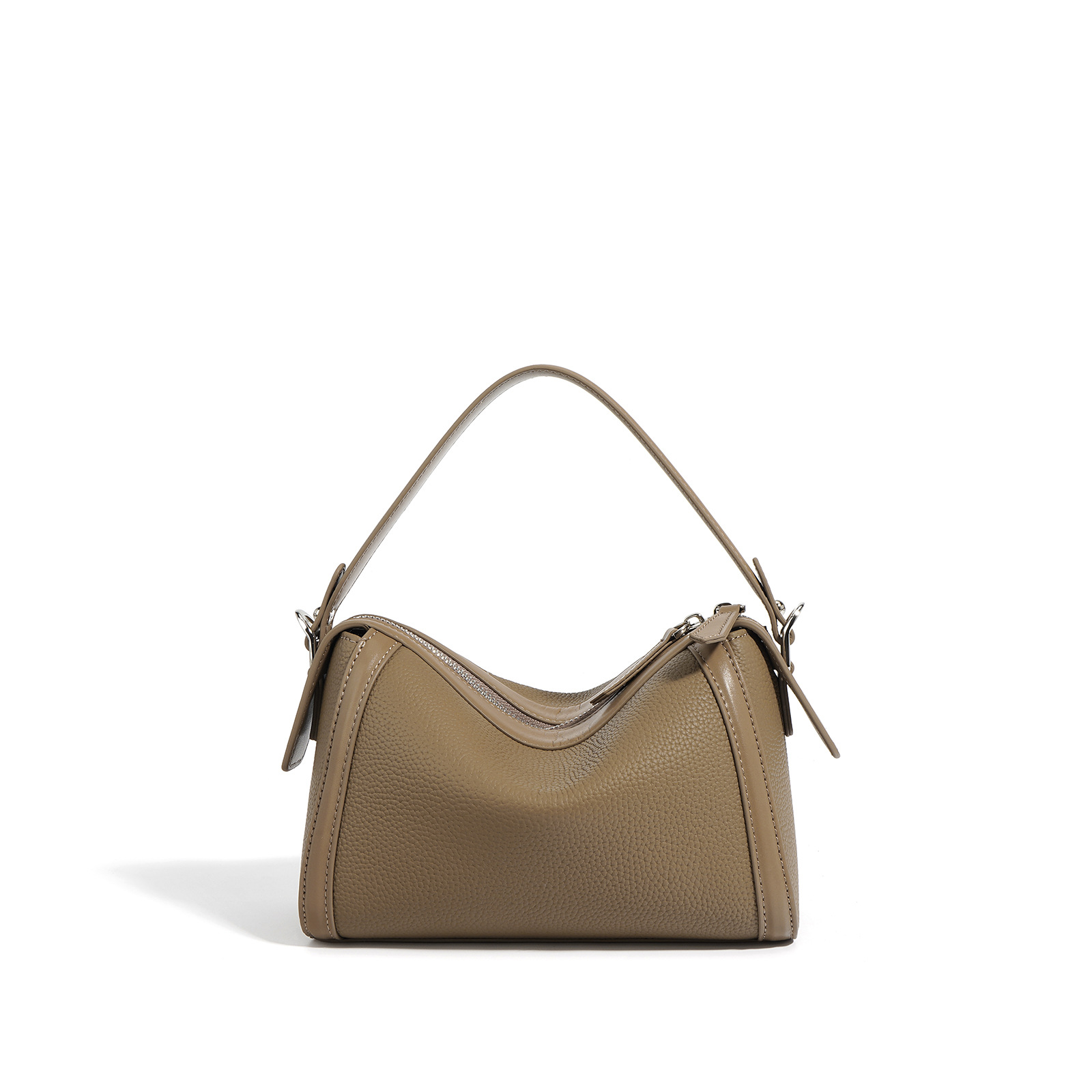 トップ層牛革枕バッグ女性高級感真皮質感シングルショルダー