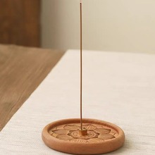 定制加工中式禅意家用沉香实木香薰炉 铜木结合创意木质线香香座
