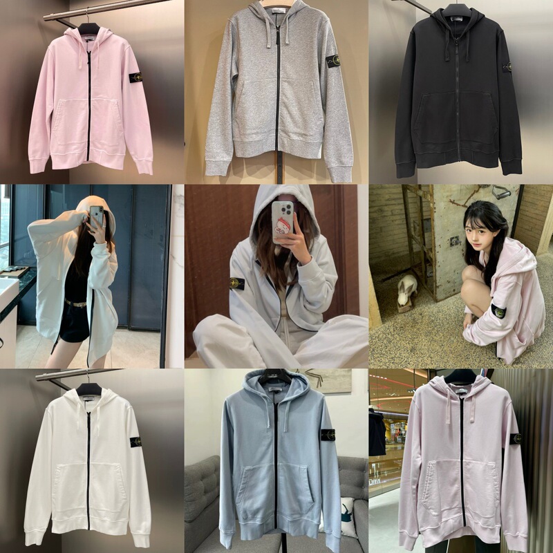 Stone New Stone Sweatshirt Hooded Jacket Pure Color Men's and Women's Autumn and Winter Island Trendy Terry Loose Casual Ready Stock Stone New Stone Sweatshirt Hooded Jacket Pure Color Men's and Women's Autumn and Winter Island Trendy Terry Loose Casual Ready Stock