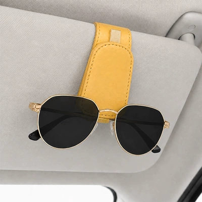 clip sunglasses eye frame, Car Glasses Clip/Bill Clip - yellow