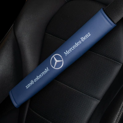 Shoulder Cover, Seat belt shoulder pad - mercedes-benz-imperial-blue-pair-6x38cm
