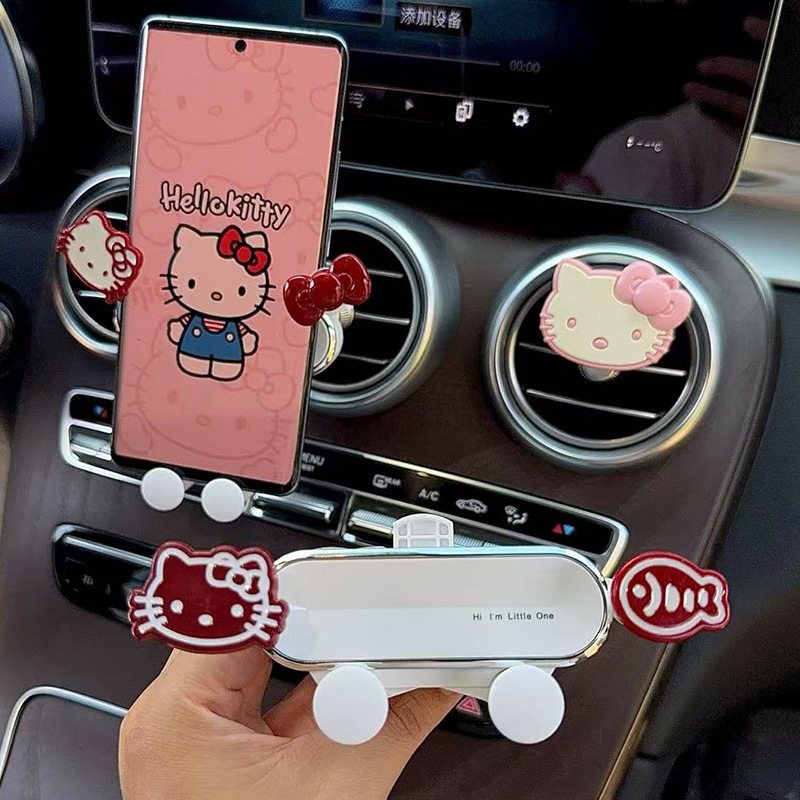 Car Mobile Phone Holder Air Outlet Special for Women 2025 New Cute Creative Interior Car Navigation Support Bracket
