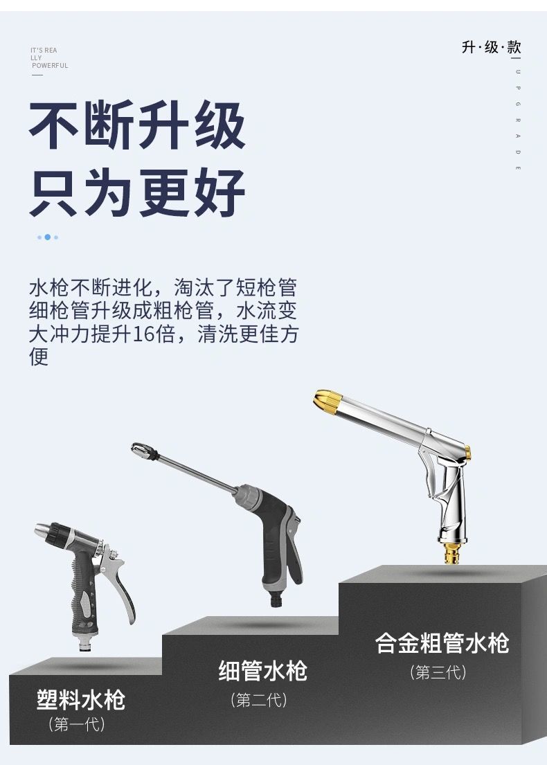 Household High-Pressure Car Wash Hose and Water Gun Set, Garden Tools, Flower Watering Nozzle, for Connecting to Tap Water