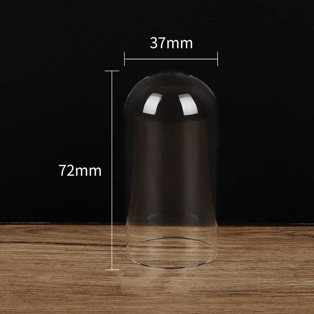 Flor inmortal cubierta de vidrio DIY hecha a mano micro paisaje decoración de escritorio cubierta de vidrio caja de exhibición cubierta de vidrio de flor inmortal