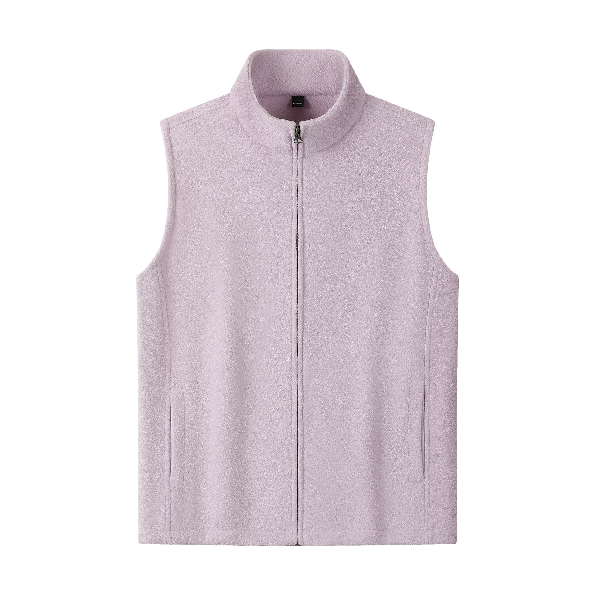 Doble cara agitando chaleco de cuello de terciopelo hombre y mujer invierno cálido y terciopelo grueso cardinera con cremallera chaleco de hombro chaqueta