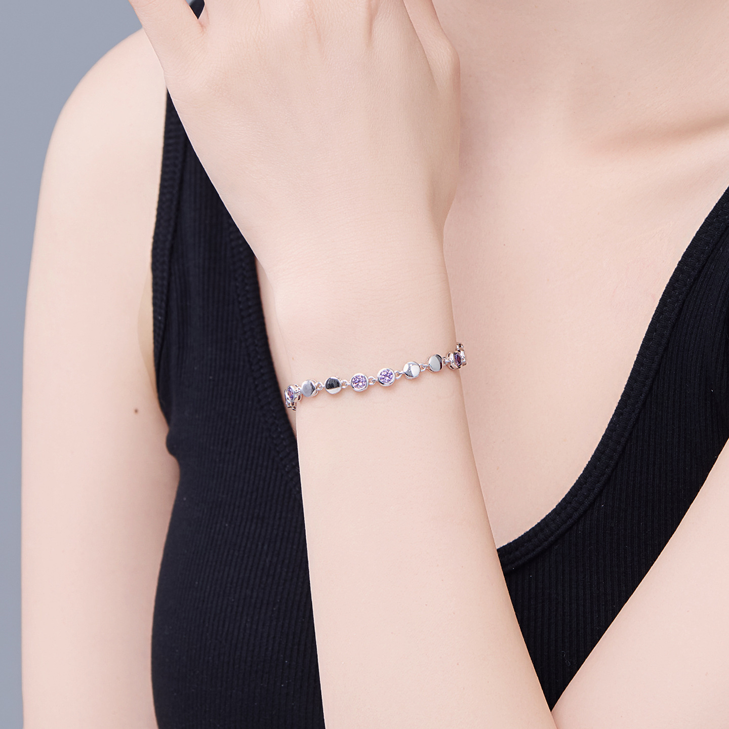 Xuping moda simple pulsera redonda geométrica colección de color de Bao simple ins viento elegante temperamento joyería al por mayor mujeres