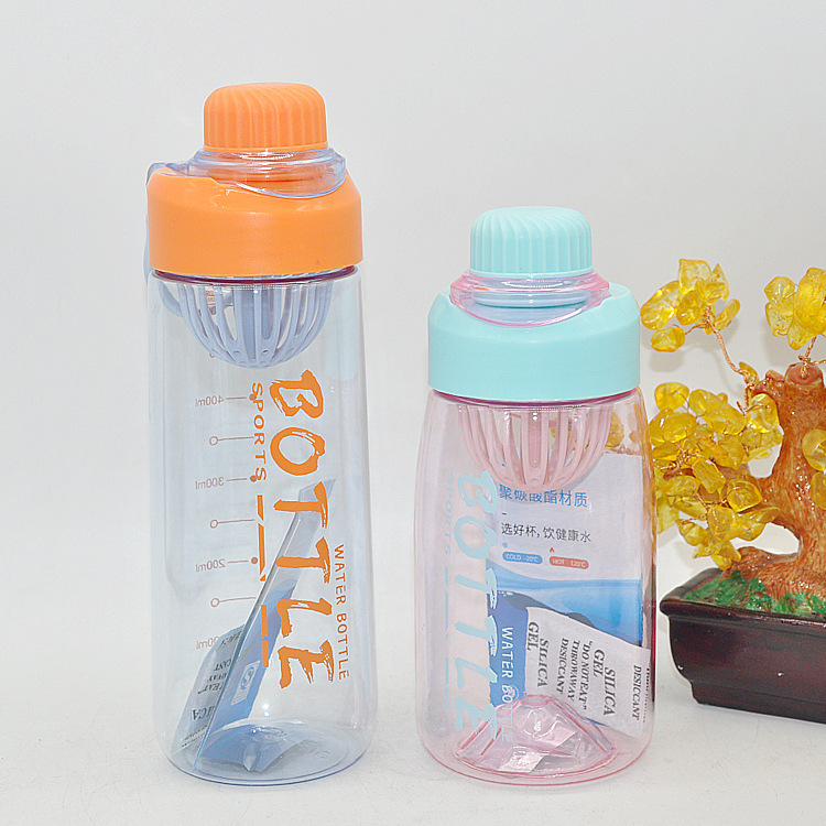 Tianyi 0875 simple deportes al aire libre espacio plástico taza 600ml taza portátil con escala portátil taza al por mayor