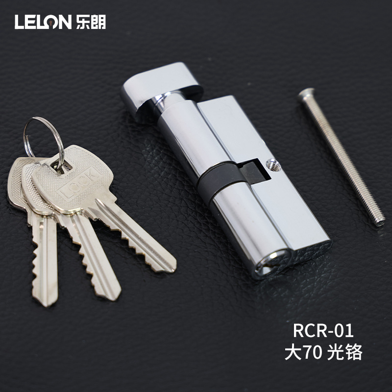 Personalizado todo el cobre 70 núcleo de bloqueo estándar europeo abierto único núcleo de cerradura de puerta interior de polipasto grande modelo general con accesorios de cilindro de bloqueo de perilla