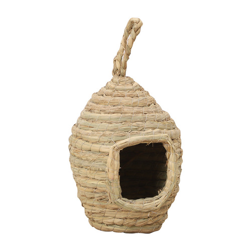 Manufacturer wholesale straw woven bird's nest, simulated sparrow bird's nest, parrot swallow bird cage, cross-border hand-woven bird house