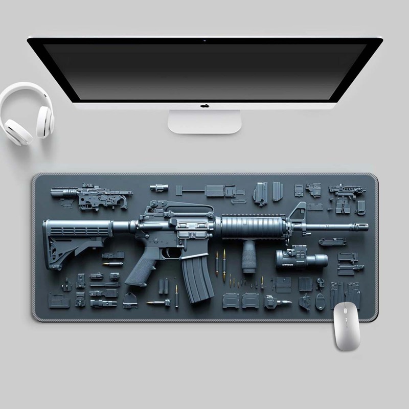 跨境军事武器吃鸡鼠标垫大号滑鼠墊枪械分解桌垫枪支mousepad装备|undefined