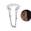 Ear clips from pearl suitable for men and women, earrings, jewelry, suitable for import, wholesale