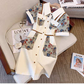 小香风连衣裙女夏2024年夏装新款法式收腰显瘦Polo裙子薄款潮批发