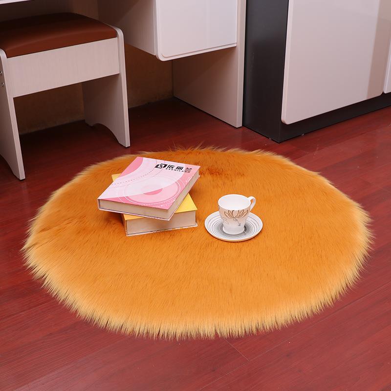 Other – Floor Mat Home Car Carpet - orange-yellow-diameter-30cm-round