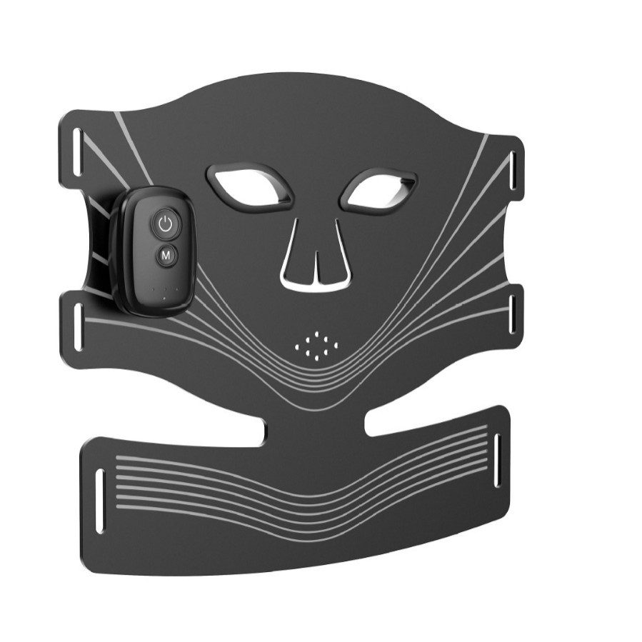 Маска светодиодная черная лицо и шея