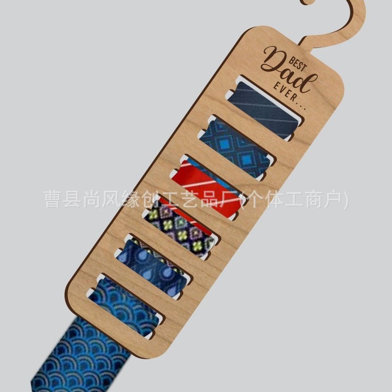Amazonの人気の父の日木製ネクタイラックペンダントネクタイラック壁掛けクリエイティブ木製ネクタイラック収納|undefined