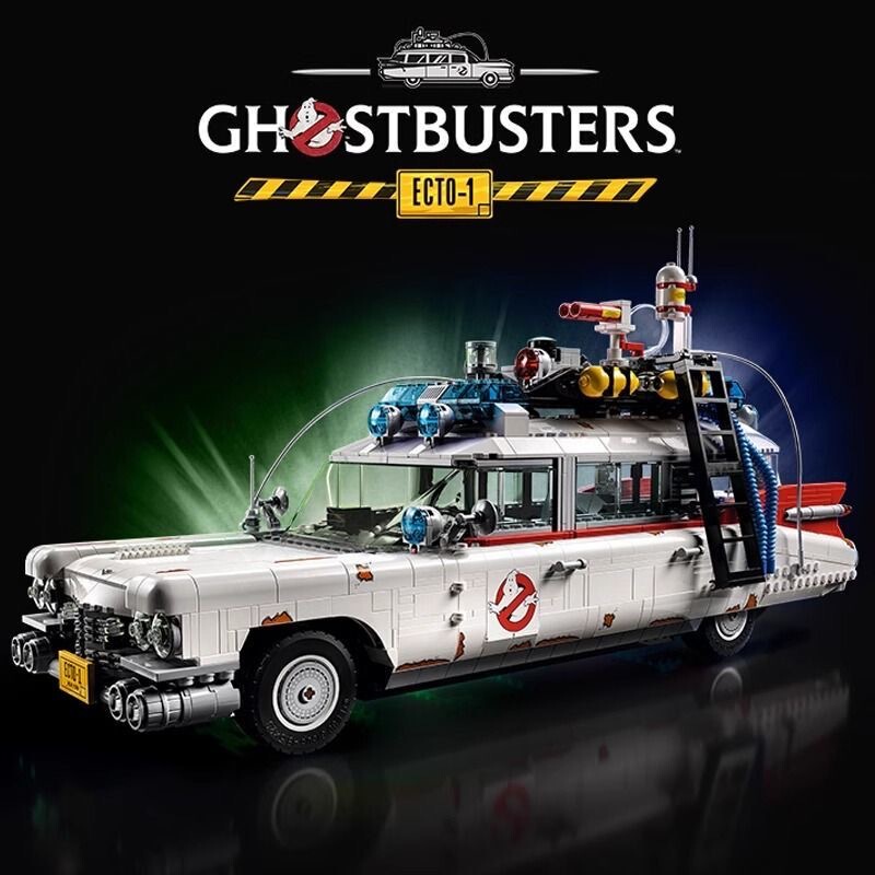 Cross-border Compatible Lego Ghostbusters Car Model Assembled Small Particle Building Blocks Children's Toy Gift