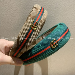 高級感G家發箍時尚海綿加厚高顱頂發卡時尚百搭發卡法式網紅頭箍