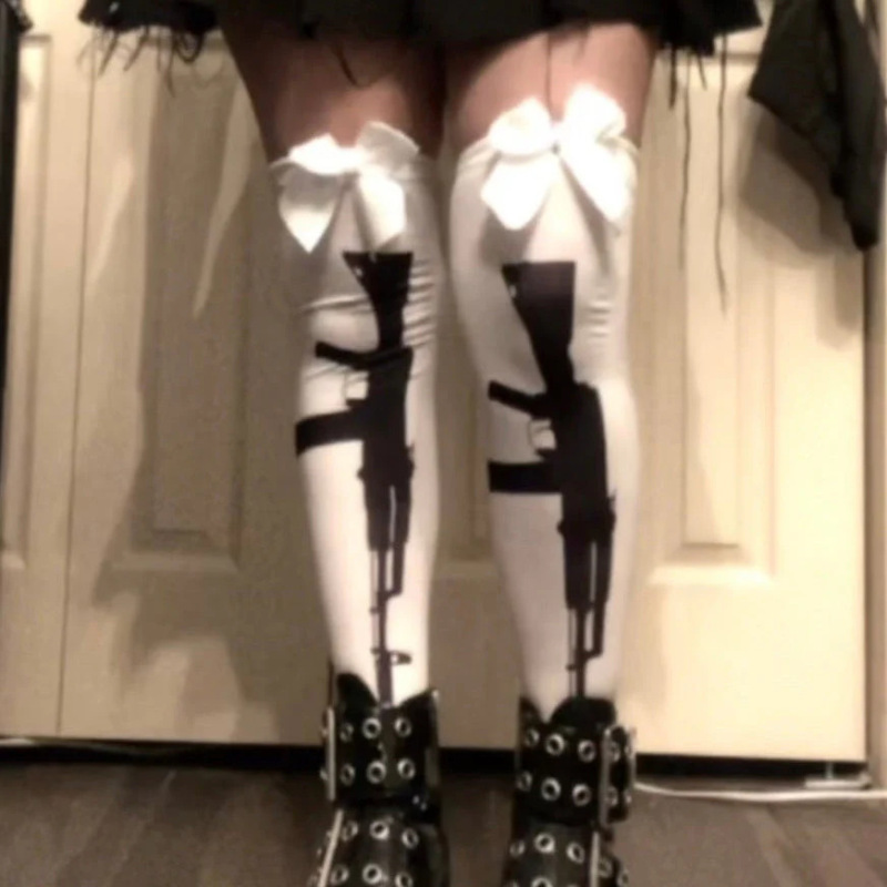 Sexy Stockings跨境印花袜子女甜酷风日系连裤袜四季JK袜款|undefined