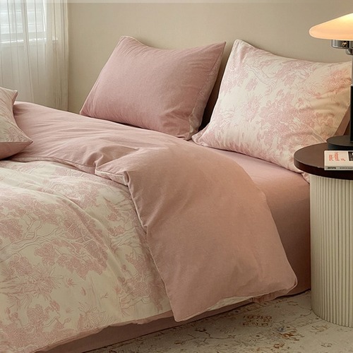 Home Textiles ins Nordic Style Cotton 100 Pure Cotton Four-piece Quilt Cover Bedding Sheets Three-piece Set Sheets