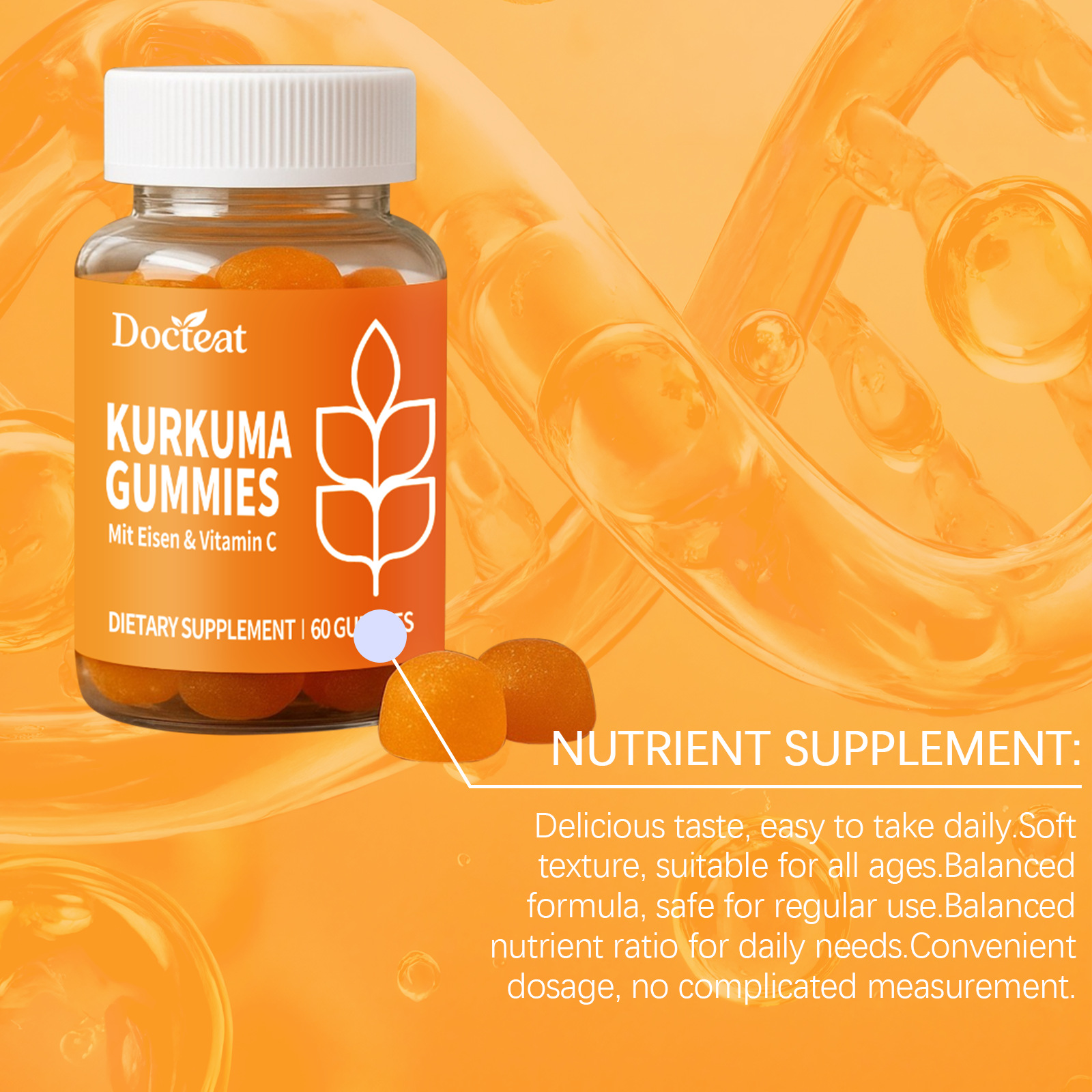 Turmeric Gummies Daily Dietary Supplement For Immune Support_voghion.com