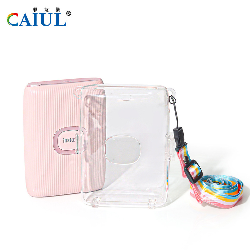 for use in the crystal clap instax mini link2 transparent storage case anti-scratch anti-fall pc crystal case protective cover