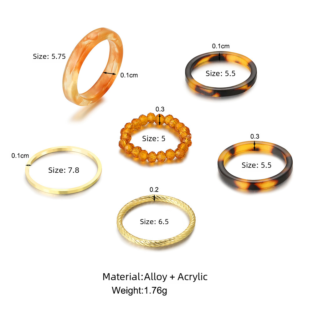 Ring Nieuwe Retro ins Ring Niche High-end Licht Luxe Acetaat Ring Eenvoudige Vinger Ring_voghion.com