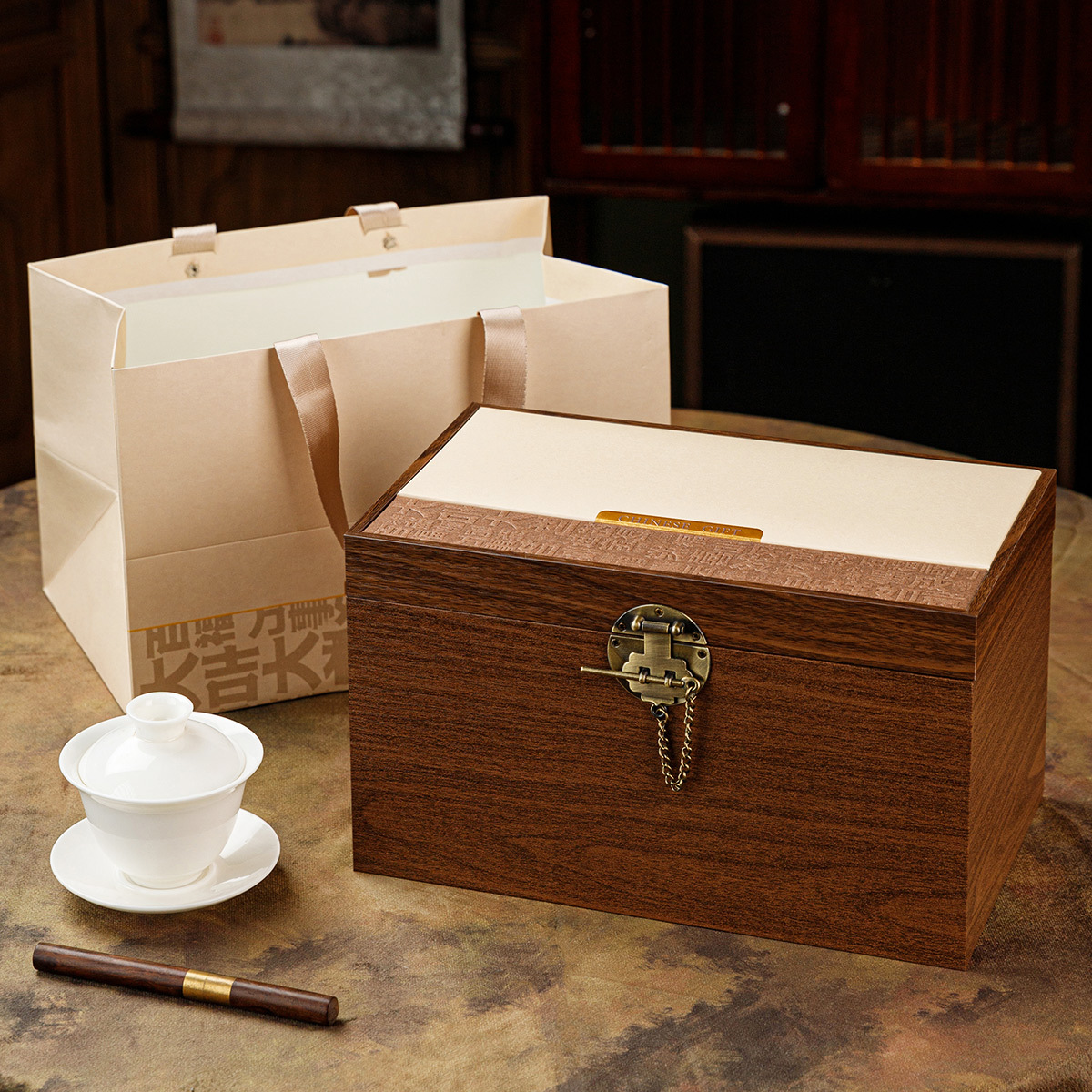 茶叶礼盒包装福鼎白茶白毫银针普洱老白茶散茶包装盒散茶礼盒空盒