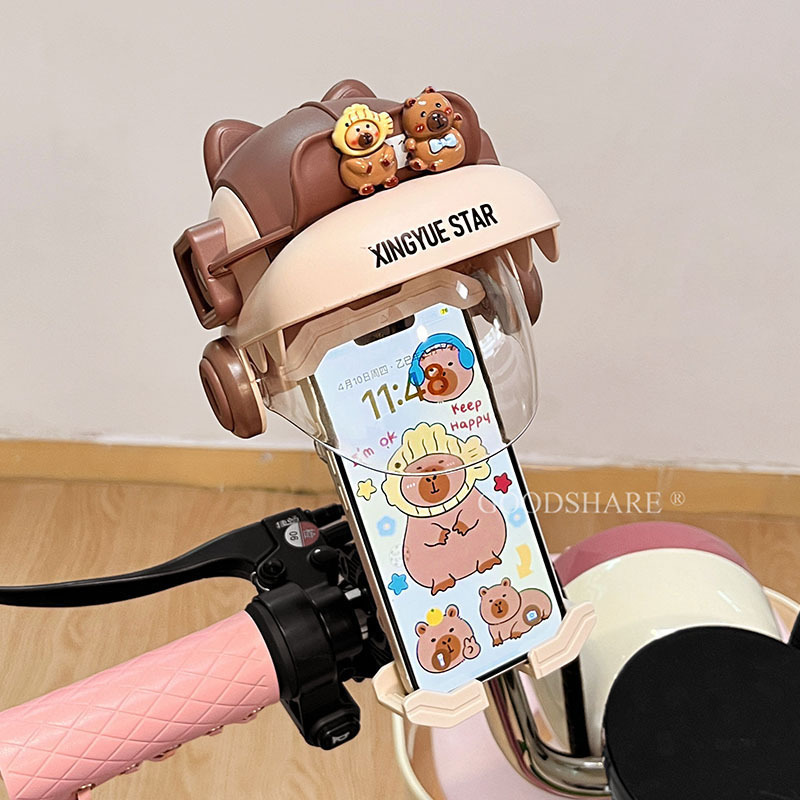 電気自動車携帯電話ホルダーかわいい漫画クロミバッテリー車オートバイユニバーサル耐衝撃サイクリングナビゲーションホルダー|undefined